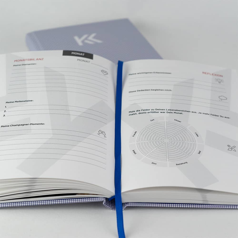 Klare Kante: Journal, Kalender und Coaching Tool in einem.